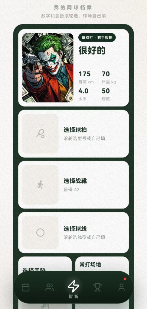 我的网球档案：人、拍、靴、线、场